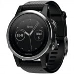 Garmin Fēnix® 5S Plus Мултиспорт GPS часовник Сребрист с черна каишка
