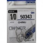 Owner Chinu White 50343 Единична кука #1/0