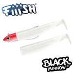 Jig Head 10g Red + 2 Lure Bodies 9cm - White