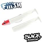 Jig Head 6g Red + 2 Lure Bodies 7cm - White