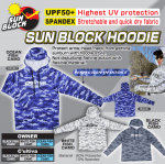 Owner Sun Block Hoodie White UPF50+ 2