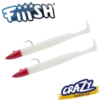 Fiiish Crazy Paddle Tail 120 Double Combo 12cm 15g Силиконова примамка комплект Khaki White Coco