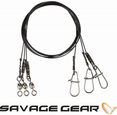 Savage Gear Black7 Trace 40cm 25kg Метален повод